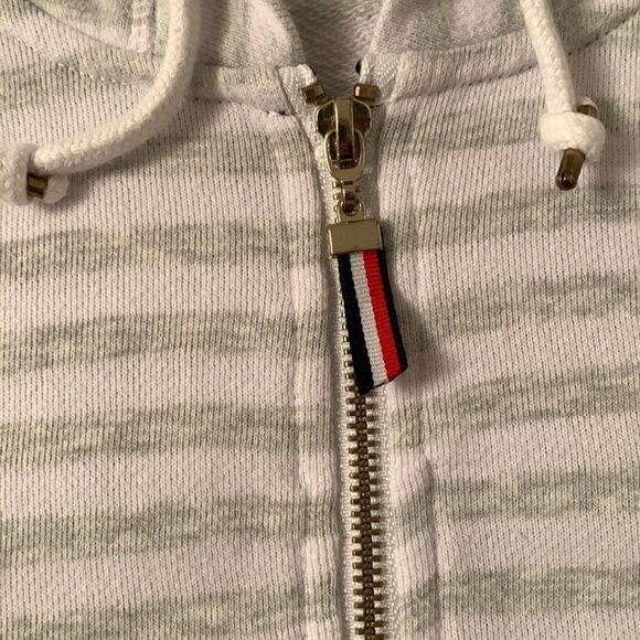 Tommy Hilfiger Stripped Hoodie Women’s Size L - Picture 7 of 11